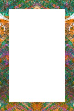 Retro desenli eski boyalı çerçeve