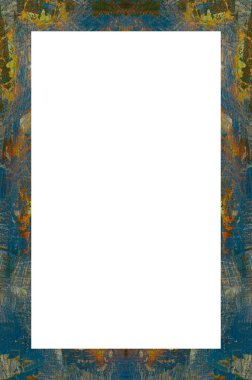 Retro desenli eski boyalı çerçeve