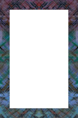 Retro desenli eski boyalı çerçeve