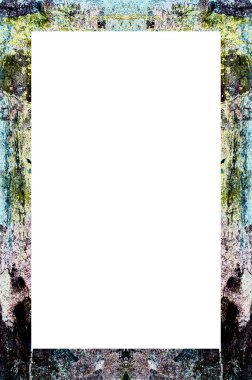 Retro desenli eski boyalı çerçeve