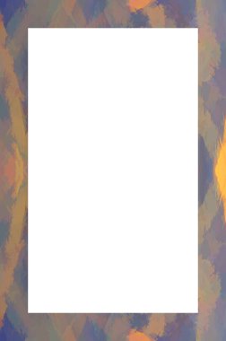 Retro desenli eski boyalı çerçeve