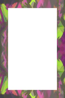 Retro desenli eski boyalı çerçeve