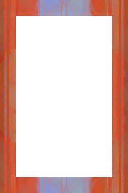 Retro desenli eski boyalı çerçeve