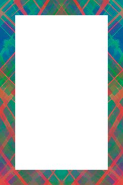 Retro desenli eski boyalı çerçeve