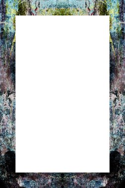 Retro desenli eski boyalı çerçeve