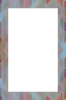 Retro desenli eski boyalı çerçeve