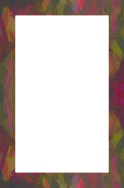 Retro desenli eski boyalı çerçeve