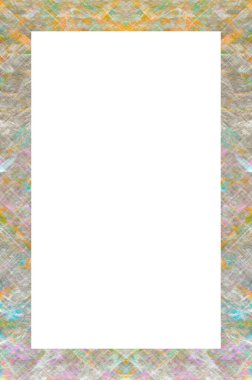 Retro desenli eski boyalı çerçeve