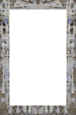 Retro desenli eski boyalı çerçeve