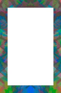 Retro desenli eski boyalı çerçeve