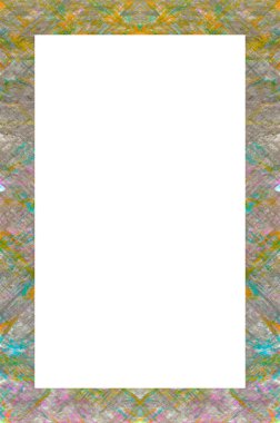 Retro desenli eski boyalı çerçeve