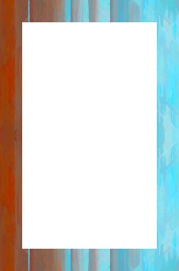 Retro desenli eski boyalı çerçeve