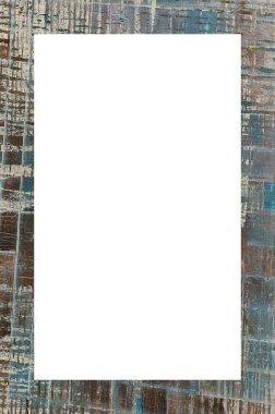 Retro desenli eski boyalı çerçeve