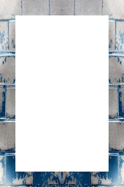 Retro desenli eski boyalı çerçeve