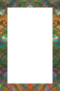 Retro desenli eski boyalı çerçeve