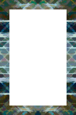 Retro desenli eski boyalı çerçeve