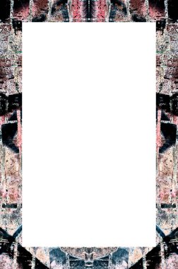 Retro desenli eski boyalı çerçeve