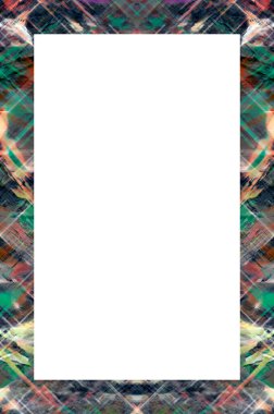 Retro desenli eski boyalı çerçeve