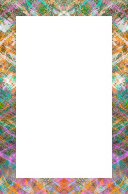 Retro desenli eski boyalı çerçeve