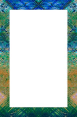 Retro desenli eski boyalı çerçeve