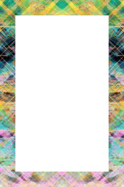 Retro desenli eski boyalı çerçeve