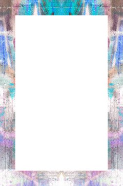 Retro desenli eski boyalı çerçeve