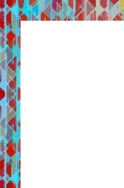 Retro desenli eski boyalı çerçeve