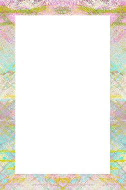 Retro desenli eski boyalı çerçeve