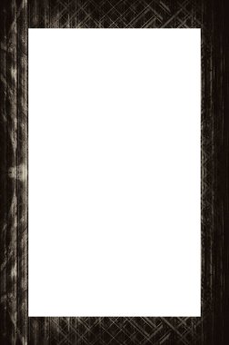 Retro desenli eski boyalı çerçeve