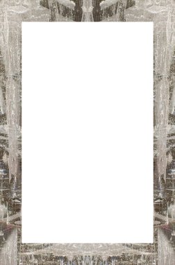 Retro desenli eski boyalı çerçeve