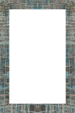 Retro desenli eski boyalı çerçeve