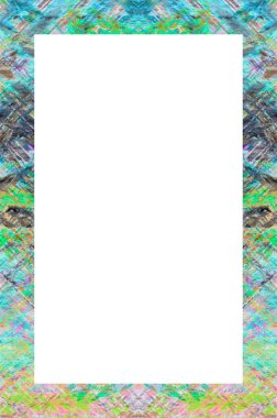 Retro desenli eski boyalı çerçeve