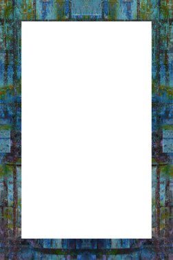 Retro desenli eski boyalı çerçeve