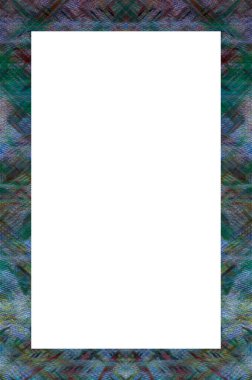 Retro desenli eski boyalı çerçeve