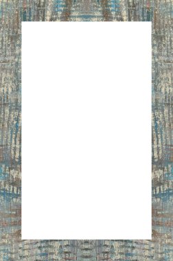 Retro desenli eski boyalı çerçeve