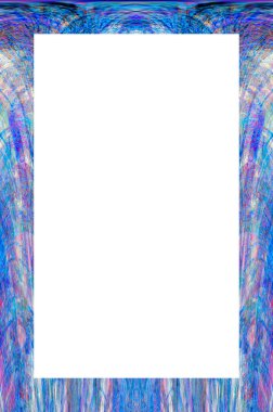 Retro desenli eski boyalı çerçeve