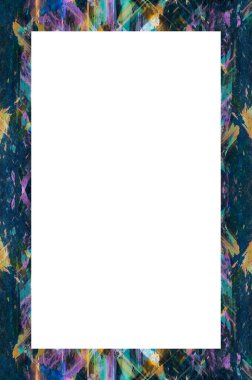 Retro desenli eski boyalı çerçeve