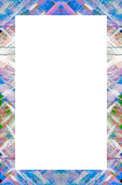 Retro desenli eski boyalı çerçeve