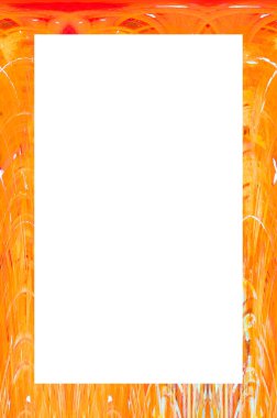 Retro desenli eski boyalı çerçeve