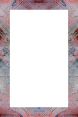 Retro desenli eski boyalı çerçeve