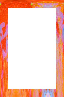 Retro desenli eski boyalı çerçeve