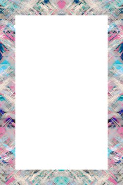 Retro desenli eski boyalı çerçeve