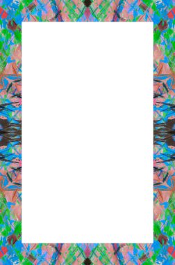 Retro desenli eski boyalı çerçeve