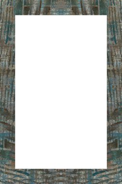 Retro desenli eski boyalı çerçeve