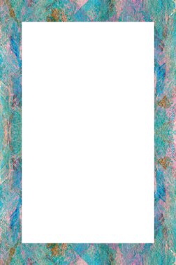 Retro desenli eski boyalı çerçeve