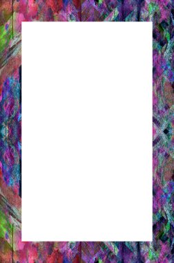 Retro desenli eski boyalı çerçeve