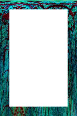 Retro desenli eski boyalı çerçeve