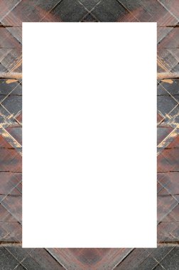 Retro desenli eski boyalı çerçeve