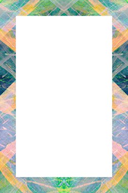 Retro desenli eski boyalı çerçeve