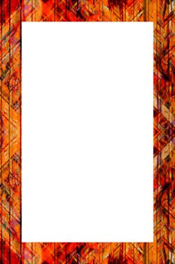 Retro desenli eski boyalı çerçeve